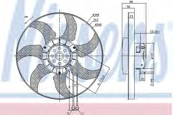 Вентилятор радіатора  арт. 85802 фото1