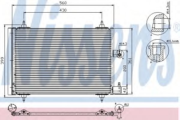 Радиатор кондиционера в сборе  арт. 94534 фото1