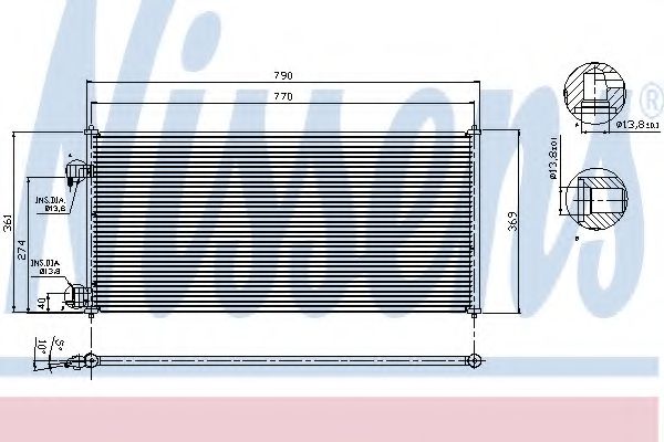 Радиатор кондиционера FORD Transit Connect (P65, P70, P80) (пр-во Nissens) DELPHI арт. 94664 фото1