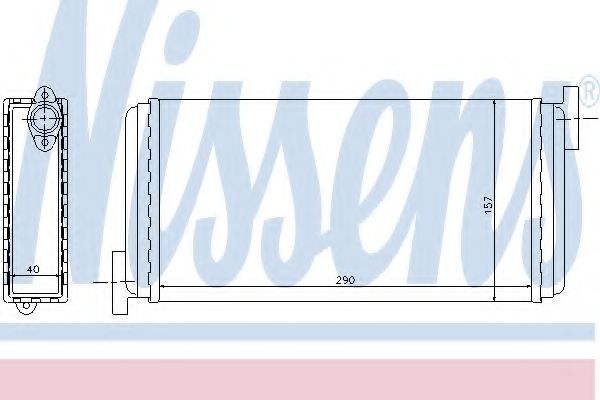 Радиатор печки MERCEDES 190 W201 (82-) (пр-во Nissens) фото1
