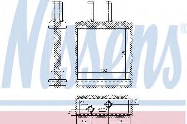 Радиатор печки KIA SPORTAGE I (93-) 2,0/2,7 (пр-во Nissens) фото1