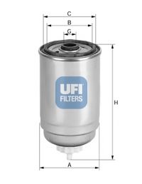 Фильтр топливный VAG 1.9 TDI 98-08 (OE) (пр-во UFI) CLEANFILTERS арт. 2441400 фото1
