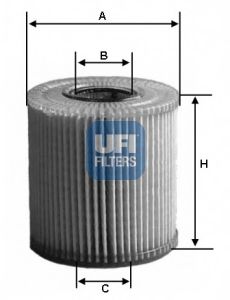 Фильтр масляный VAG 2.5-3.2 TFSI, TSI, FSI 04-(пр-во UFI) BLUEPRINT арт. 2508000 фото1