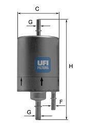 Фильтр топливный AUDI A4 1.8T 00-08 (OE) (пр-во UFI)  арт. 3183000 фото1