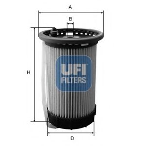 Фильтр топливный VW GOLF VII, SKODA OCTAVIA III 1.6-2.0 TDI 12- (OE) (пр-во UFI) фото1