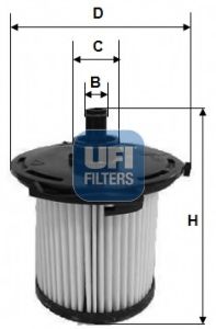 Фильтр топливный FORD TRANSIT 2.2 TDCI 12- (OE) (пр-во UFI) FILTRON арт. 2607400 фото1