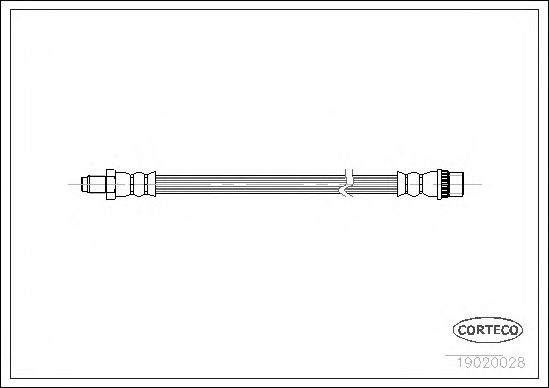 Шланг тормозной METZGER арт. 19020028 фото1
