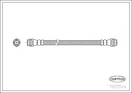 Шланг гальмівний задній SWAG арт. 19025904 фото1
