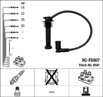 Комплект кабелiв запалювання BERU арт. 8541 фото1