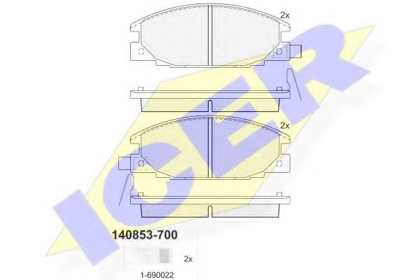 Комплект тормозных колодок, дисковый тормоз TEXTAR арт. 140853700 фото1