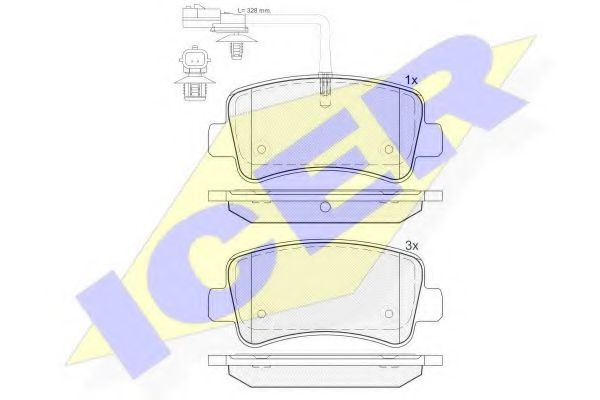 Комплект гальмівних колодок задніх Renault Master/Opel Movano 10- однокатк  BREMBO арт. 142001 фото1