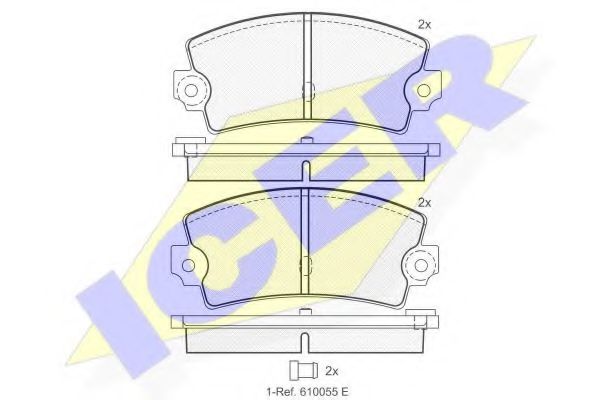 Комплект тормозных колодок, дисковый тормоз ATE арт. 180098 фото1