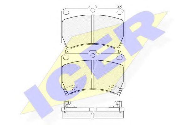 Комплект тормозных колодок, дисковый тормоз DELPHI арт. 180970 фото1