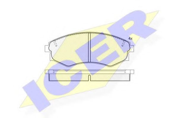 Комплект тормозных колодок, дисковый тормоз FERODO арт. 181097 фото1