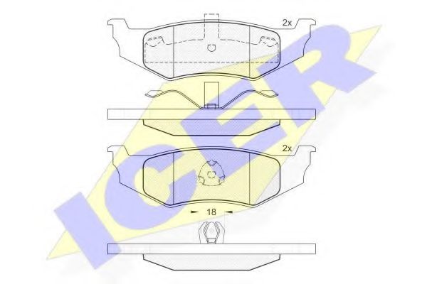 Комплект тормозных колодок, дисковый тормоз KAMOKA арт. 181114 фото1