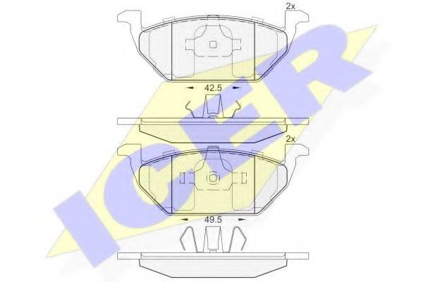 Колодки дискового тормоза TEXTAR арт. 181338 фото1