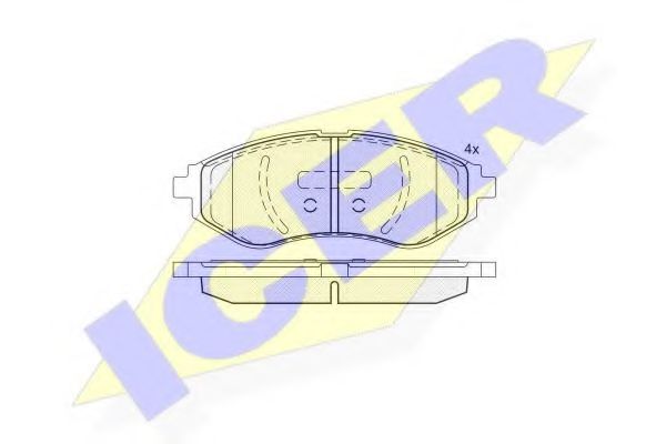 Комплект тормозных колодок, дисковый тормоз DAEWOO арт. 181566 фото1