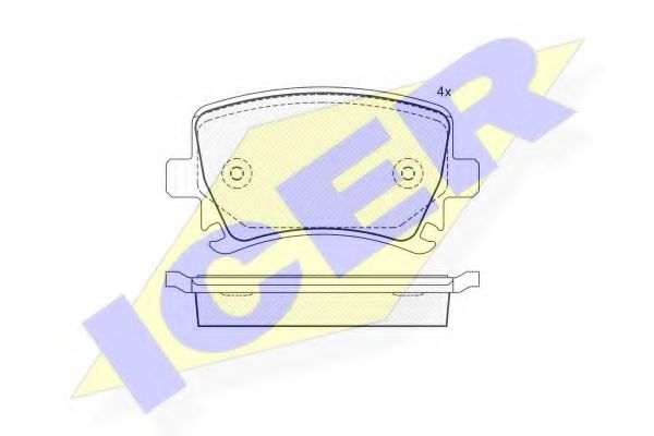 Тормозные колодки задние (17,0mm) VW-Passat 1.6FSI,1.9-2.0TDI 05- Caddy 04- TEXTAR арт. 181600 фото1