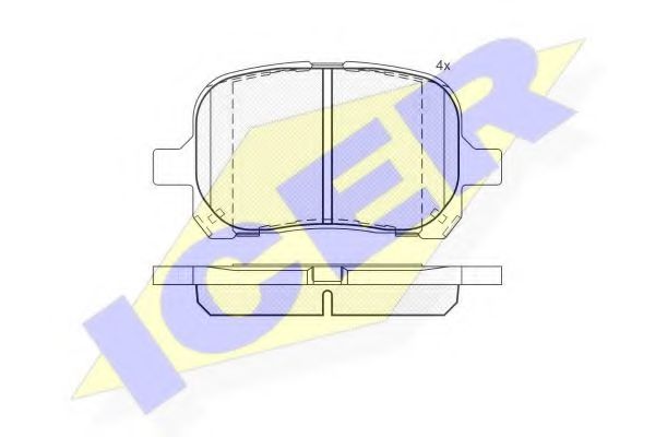 Комплект тормозных колодок, дисковый тормоз FERODO арт. 181632 фото1