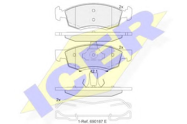 Колодки дискового тормоза SWAG арт. 181924 фото1