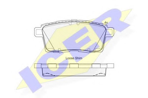 Тормозные колодки задние Mazda CX-7 (ER)/CX-7 2009- FORD арт. 181963 фото1