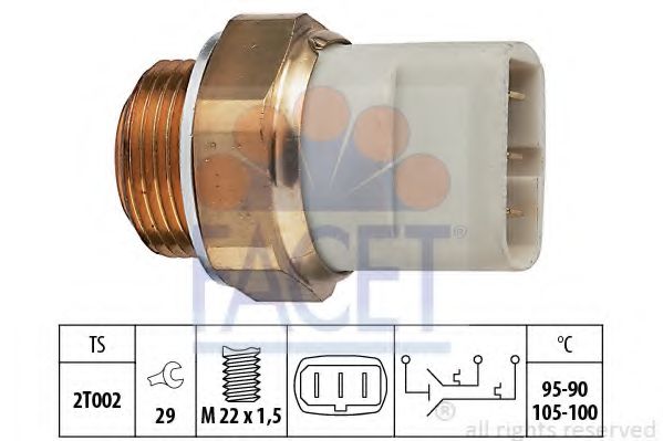 Датчик вмикання вентилятора Vito OM601 (на радіаторі) (3конт.) фото1