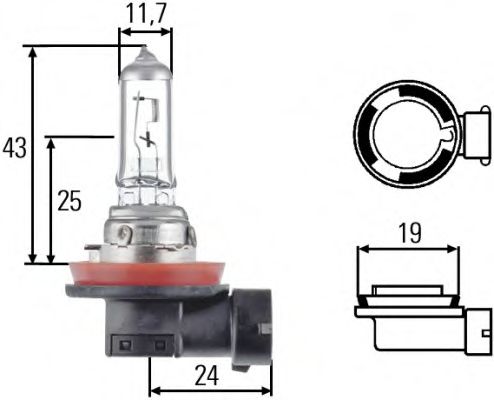 Лампочка фары передней NARVA арт. 8GH008358121 фото1