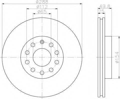 Тормозной диск TEXTAR арт. 8DD355109581 фото1