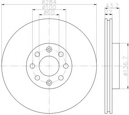 Тормозной диск FIAT арт. 8DD355112601 фото1