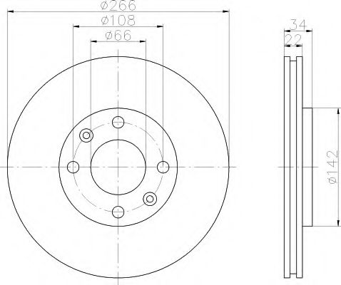 Тормозной диск TEXTAR арт. 8DD355108351 фото1