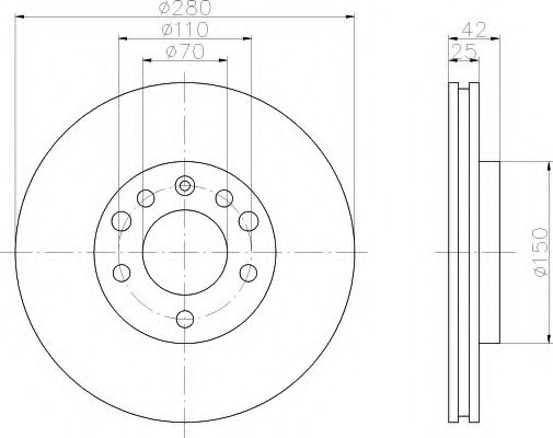 Тормозной диск TEXTAR арт. 8DD355106071 фото1