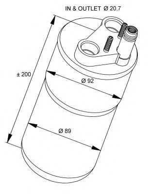 Осушитель радиатора кондиционера  арт. 33216 фото1