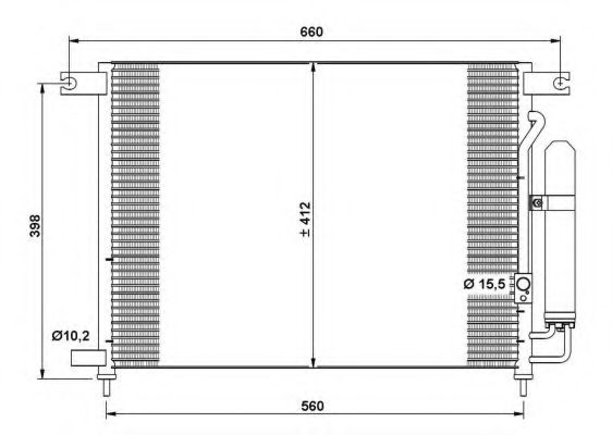 Радиатор кондиционера Aveo T250/T255 VALEO арт. 35766 фото1