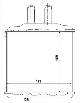 Радиатор отопителя CHEVROLET (GM) Lacetti 03- (пр-во NRF) NISSENS арт. 54270 фото1