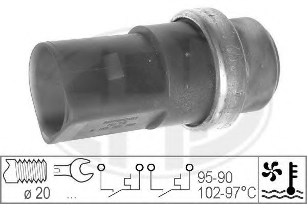 Термовыключатель, вентилятор радиатора (пр-во ERA) TOPRAN арт. 330231 фото1