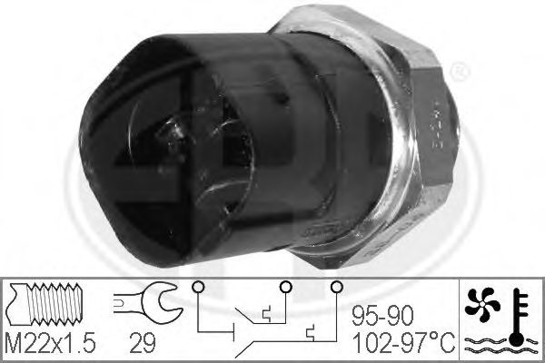 Датчик вмикання вентилятору VALEO арт. 330280 фото1