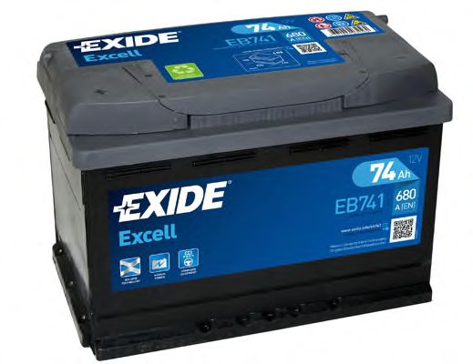 Аккумулятор   74Ah-12v Exide EXCELL(278х175х190),L,EN680 BOSCH арт. EB741 фото1