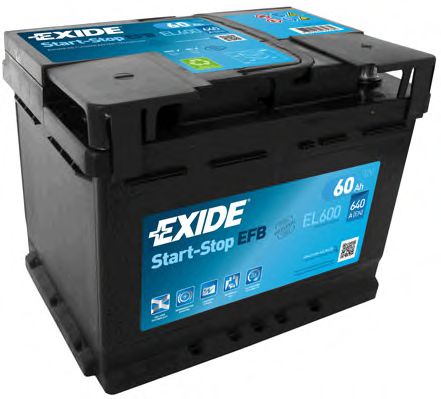 Аккумулятор Exide Start-Stop EFB (242×175×190), 60Ач, 640А, R+  арт. EL600 фото1