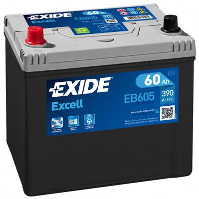 Аккумулятор   60Ah-12v Exide EXCELL(230х172х220),L,EN480 Азия  арт. EB605 фото1