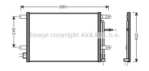 Радиатор кондиционера Audi A4 04>08 (AI5238) AVA DENSO арт. AI5238 фото1