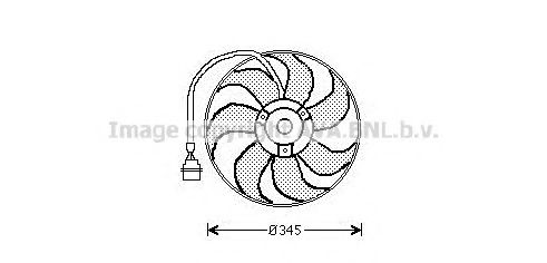 Вентилятор радиатора охлаждения двигателя VAG Fabia 99>07 , Polo 01>09 (AI7509) AVA  арт. AI7509 фото1