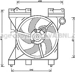 Вентилятор радиатора CITROEN BERLINGO/PEUGEOT PARTNER (96-) (пр-во AVA)  арт. CN7547 фото1