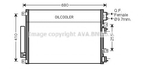 Радиатор кондиционера Chrysler 300C 04> (CR5093D) AVA NRF арт. CR5093D фото1