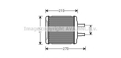 Радиатор отопителя CHEVROLET Lacetti 1.6-1.8 (пр-во AVA) фото1