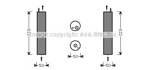 Осушитель кондиционера Лачетти 1,6-1,8 (2005-) (DWD057) AVA фото1