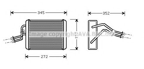 Радиатор отопителя салона Ford Tranzit 00>06 AC+ (FD6317) AVA фото1