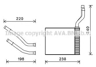 Радиатор отопителя салона Ford Mondeo IV Galaxy S-max AC+ (FD6464) AVA  арт. FD6464 фото1