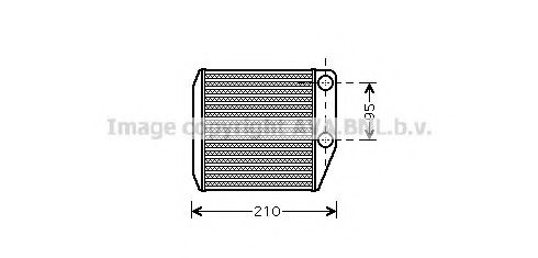 Радиатор отопителя салона Fiat Doblo 10> MT (без патрубков) (FT6313) AVA FIAT арт. FT6313 фото1