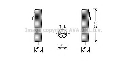 Осушитель кондиционера Hyundai Tucson Kia Sportage 05>10 (HYD218) AVA  арт. HYD218 фото1