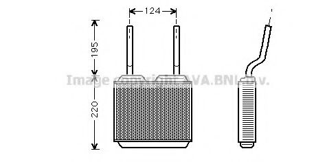 Радиатор отопителя ASTRA F/VECTRA A/CALIBRA (Ava)  арт. OL6132 фото1